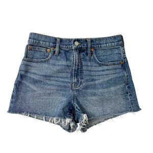 MADEWELL Perfect Jean Short Cut Off Denim Raw Hem Beach Summer size 28